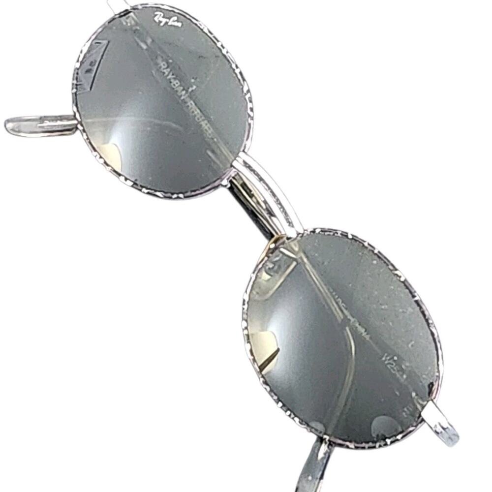 Ray-Ban/B&L W2544 Silver Leopard Oval Vintage Sunglasses Y2K 90s READ